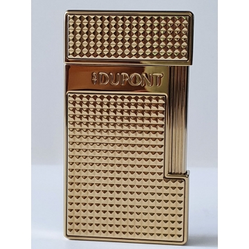 S.T. Dupont Slimmy Diamond Head Golden Lighter - 028119